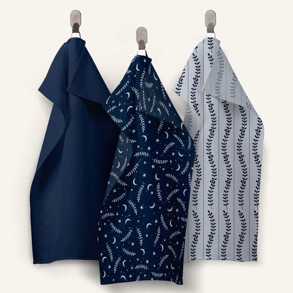 PROVANCE Нордик Комплект кухонных полотенец 3шт, 35х60см, 100% хлопок, арт.№ 492-292