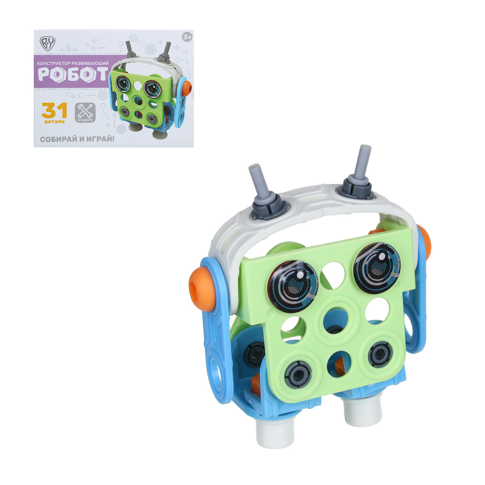 BY Конструктор развивающий 25-44 детали, ABS, 17х13х4, 6 дизайнов, арт.№ 859-089