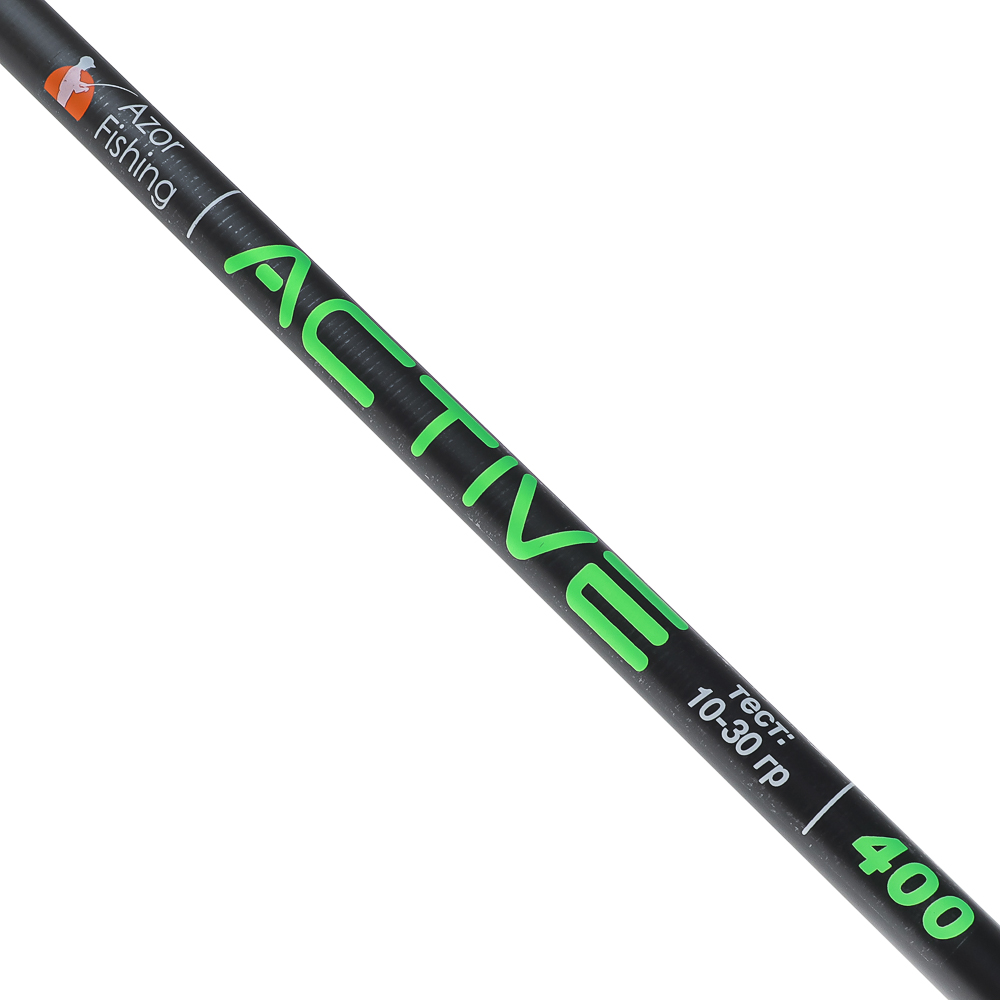 Удочка с кольцами "Актив" тм AZOR FISHING, телескоп., карбон 40%, 4,0м, тест 10-30гр., арт.№ 149-093
