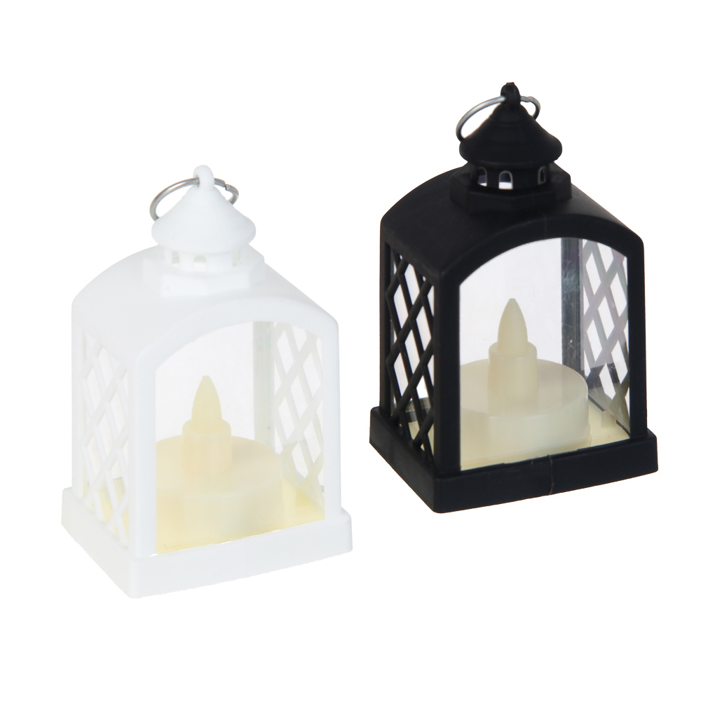 Светильник декоративный LED в виде фонаря 5,5x4,5x9 см СНОУ БУМ, PP, 3хAG10, 1 режим, 2 дизайна, арт.№ 392-098
