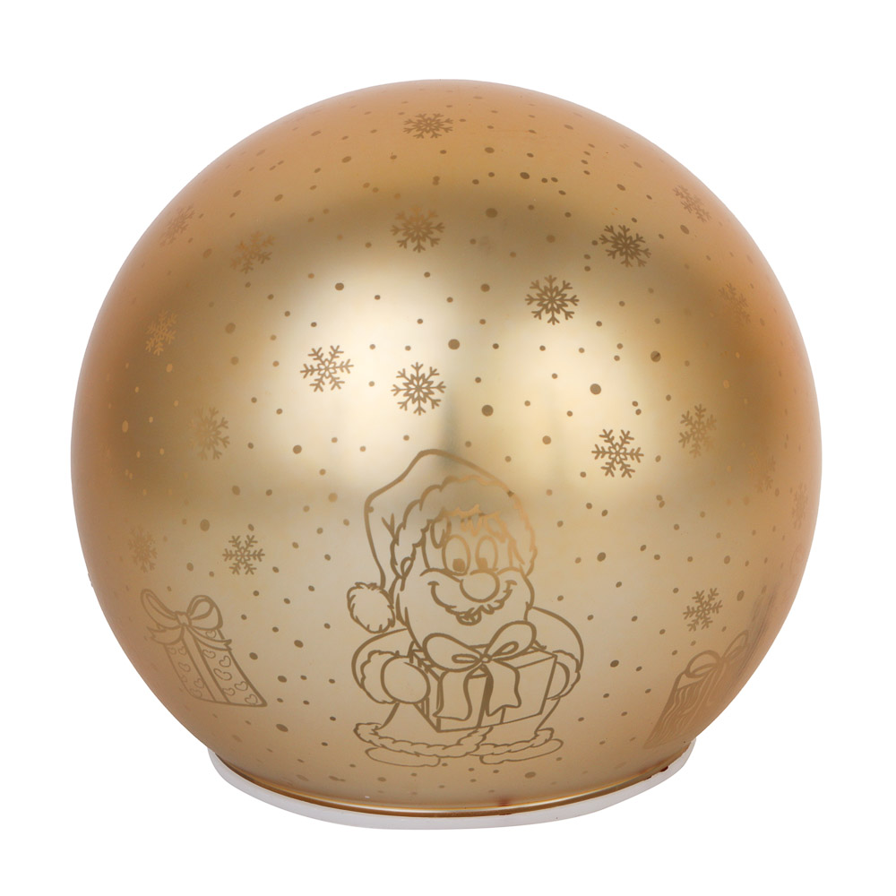 СНОУ БУМ Светильник декоративный LED, в виде шара, диаметр 12см, стекло, PS, 3xAA, 1 режим, арт.№ 392-102