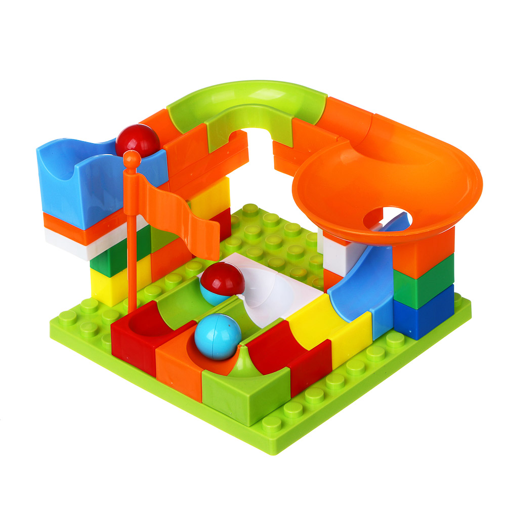 Конструктор крупные детали для малышей, 41 деталь, 35х8х24см, PP, 2 дизайна, арт.№ 859-097