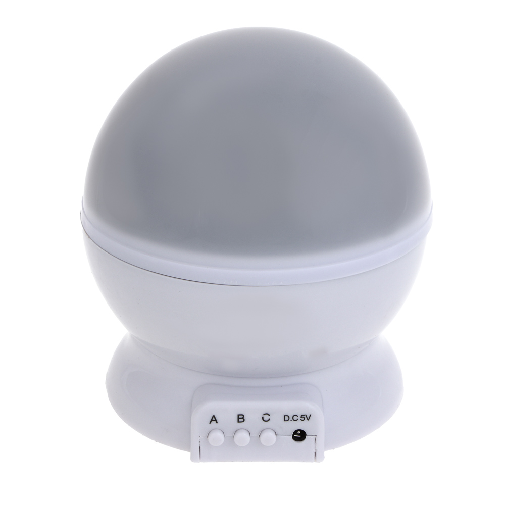 Светильник-проектор "Звездное небо" 13,3х11,5 см, 4 LED лампы, свечение шампань, мульти, 3 режима, DС5V/1.5V, USB, 4хААА, арт.№ 392-089