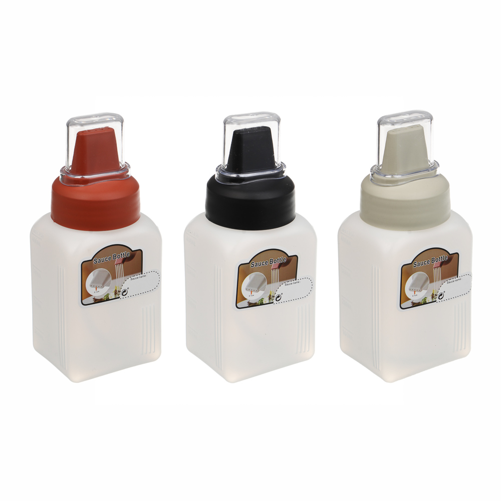 Бутылка для соуса с насадкой, пластик, 450мл, 3 цвета, арт.№ 861-587
