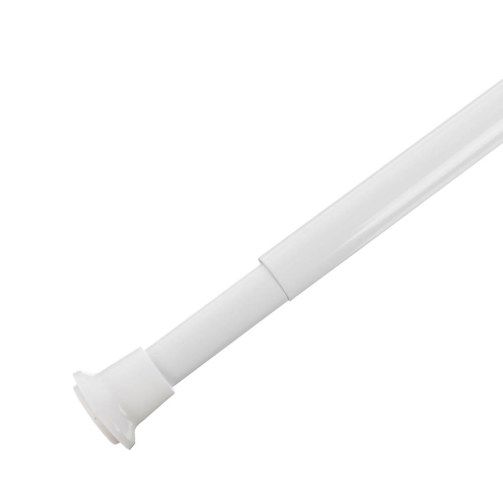 Карниз для шторы в ванную комнату, раздвижной 210см, металл, полипропилен, цвет белый, арт.№ 464-011