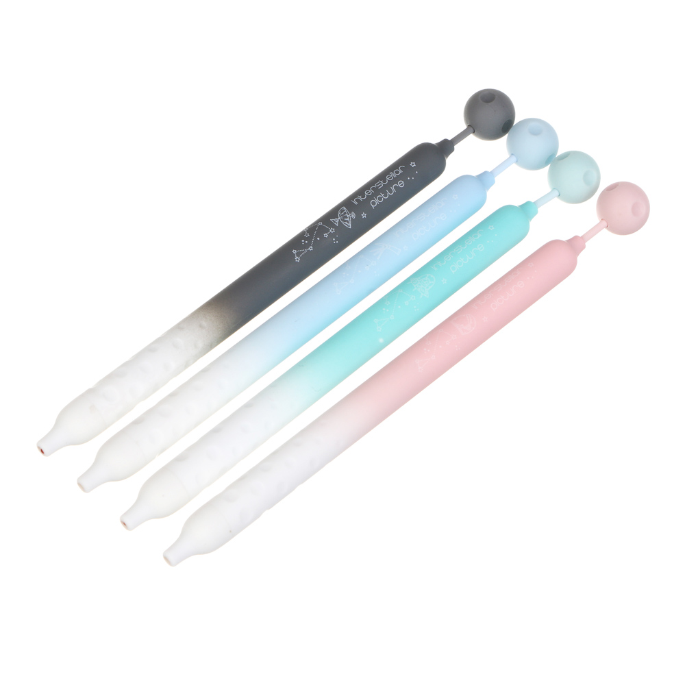 Авторучка гелевая синяя 0,5мм, "Лунный кратер", 4 цвета, шоу-бокс, арт.№ 591-335