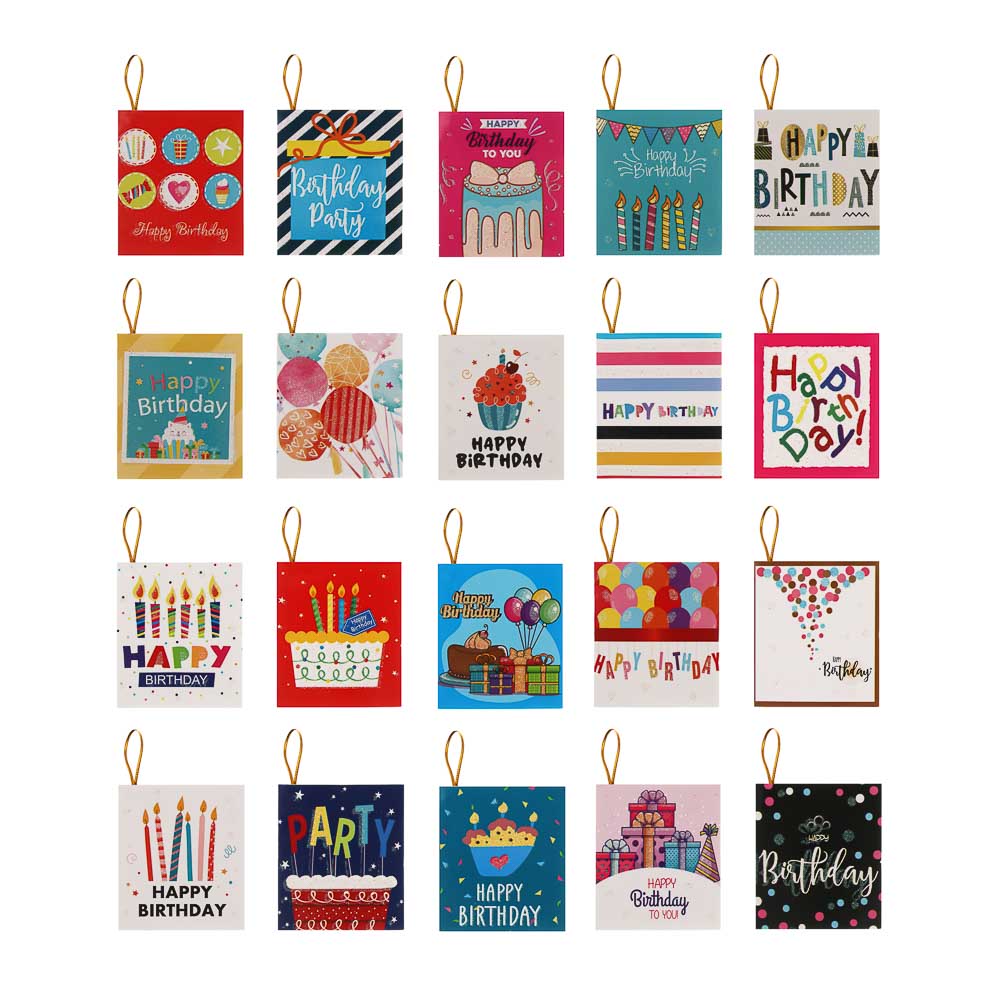 Открытка бирка, 7,1x8,2 см, бумага, микс дизайнов, арт.№ 521-142