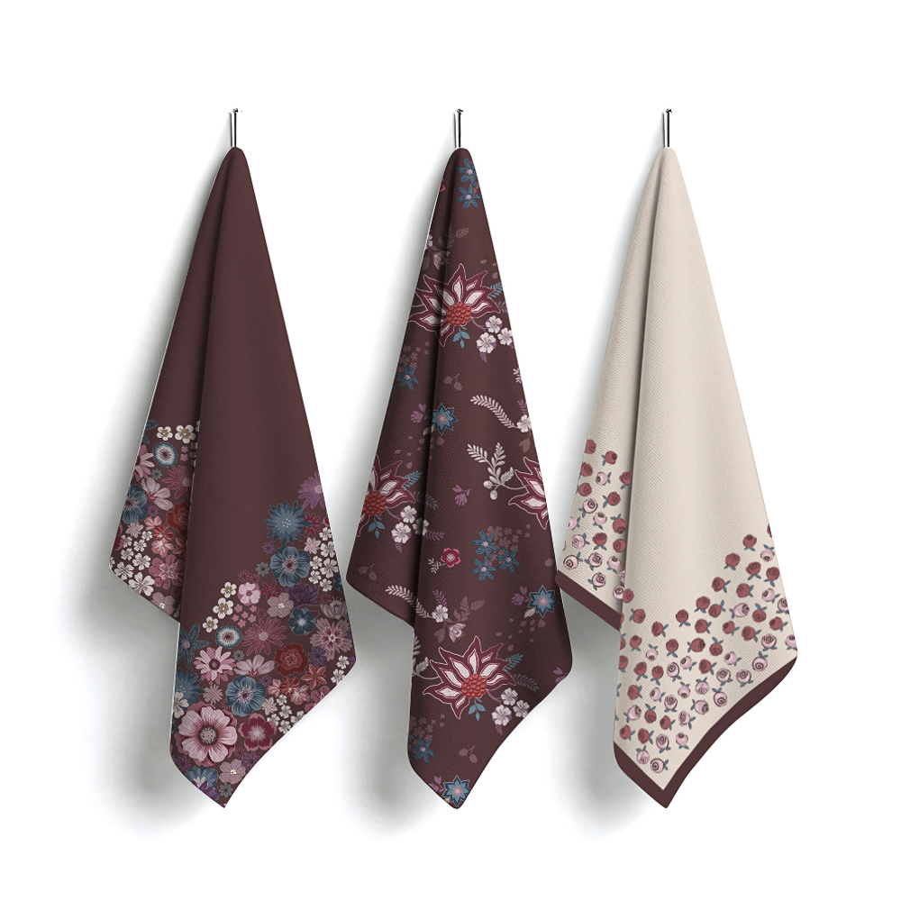 Полотенце кухонное тм PROVANCE Бургунди 40х60см, 100% хлопок, 3 дизайна, арт.№ 434-230