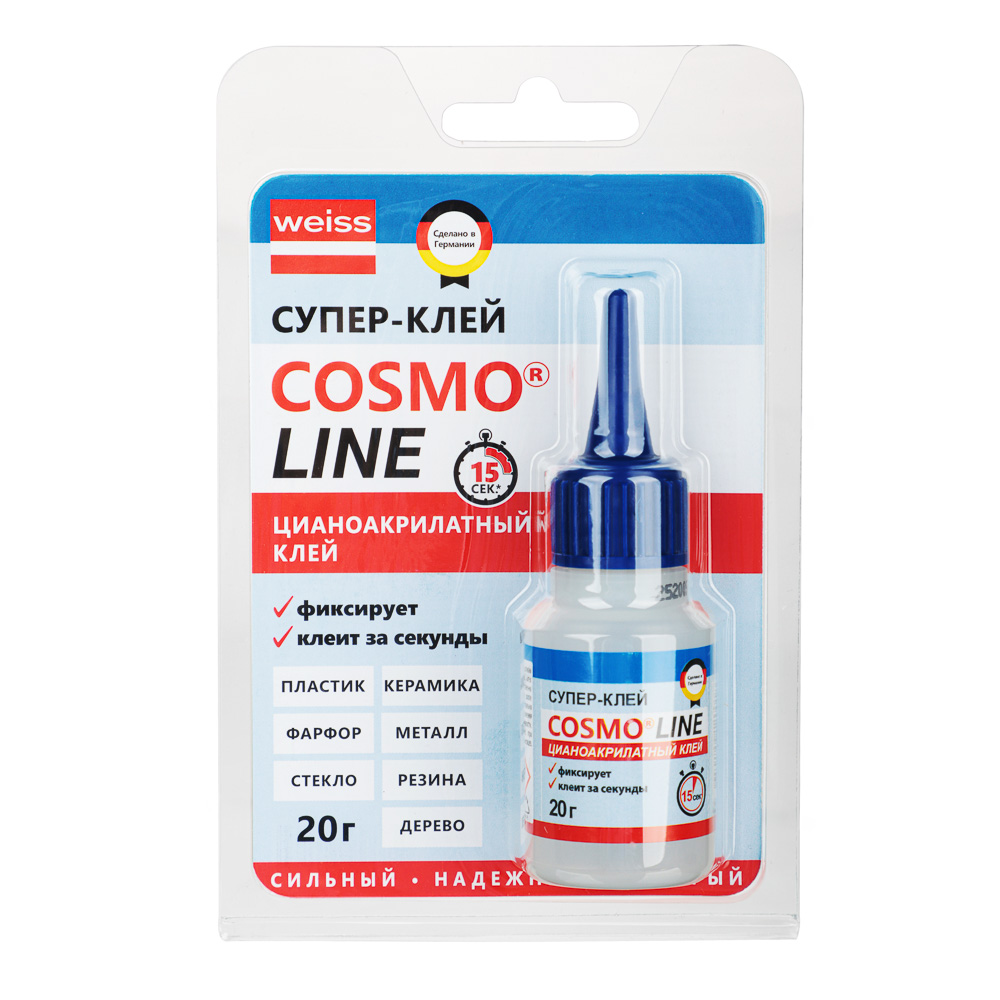 COSMO LINE Клей цианоакрилатный, флакончик 20гр., арт.№ 469-264
