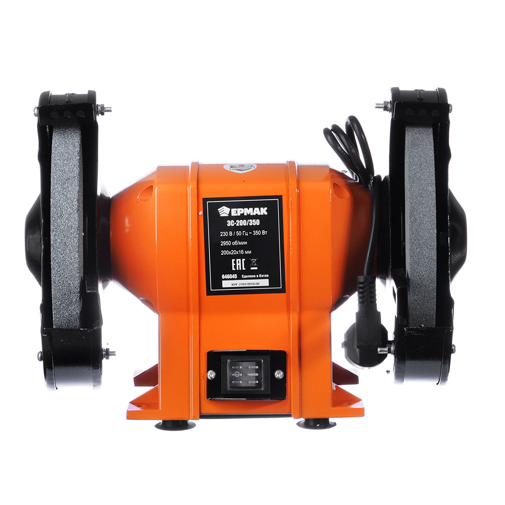 ЕРМАК Станок заточной электр. ЗС-200/350, 350Вт, 200x20x16.0мм, 2950 об/мин, арт.№ 646-045