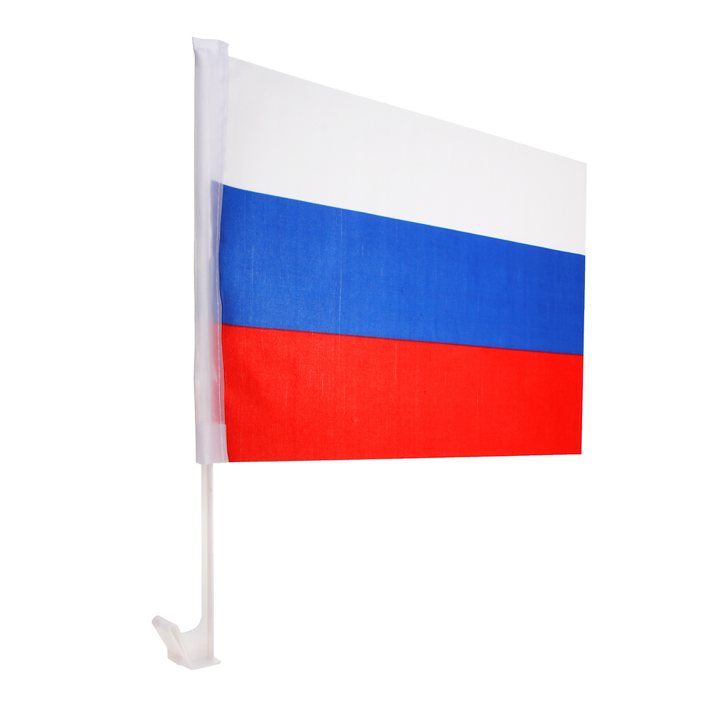 Флаг Россия тм Мечтай 30x45 см с креплением на машину высота 43 см, арт.№ 585-089