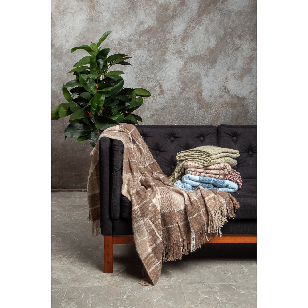 PROVANCE Плед с бахромой 130х150см, 200гр/м, 100% акрил, 4 цвета, арт.№ 486-075