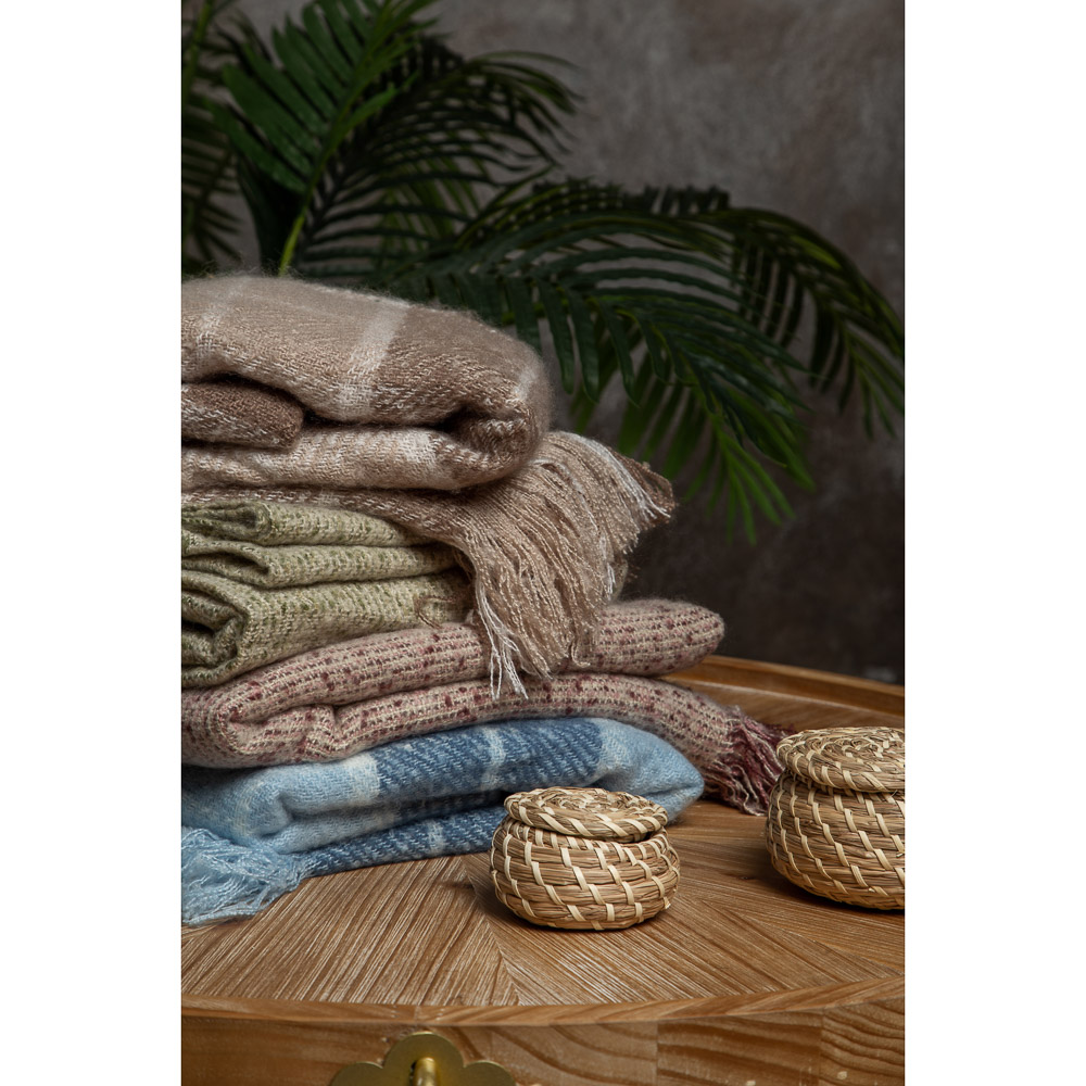 PROVANCE Плед с бахромой 130х150см, 200гр/м, 100% акрил, 4 цвета, арт.№ 486-075