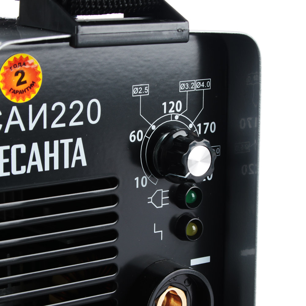 Сварочный аппарат Ресанта САИ 220, мощн.6600Вт, макс.потребл.ток 30А,вход.напр.140-260 Вольт, арт.№ 696-012