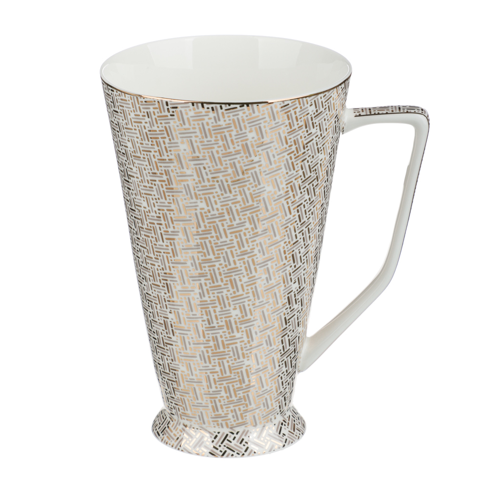 MILLIMI Гармония голд Кружка 450мл, костяной фарфор, арт.№ 802-440