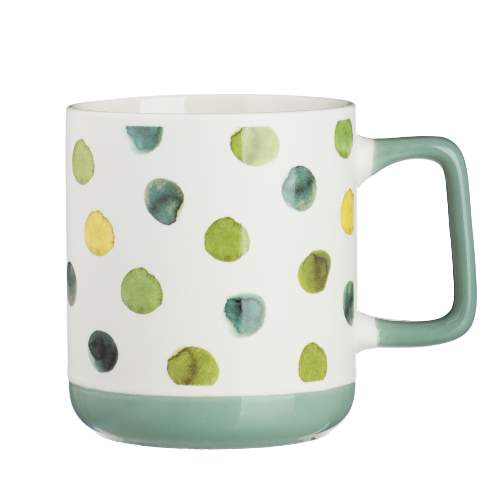 MILLIMI Грин лайф Кружка 370мл, фарфор, 4 дизайна, арт.№ 806-200