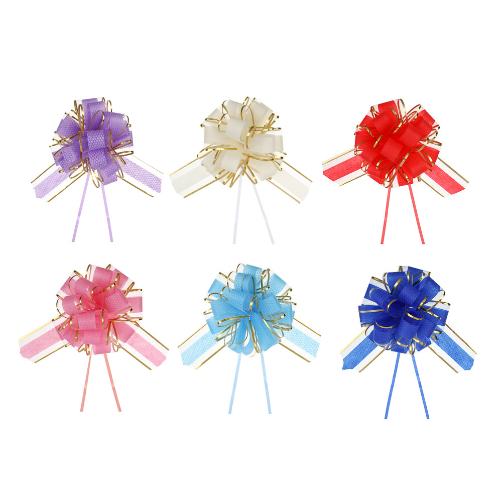 Бант - шар, диаметр 15,5 см (5x120 см), PP, 6 цветов, арт 4, арт.№ 505-140