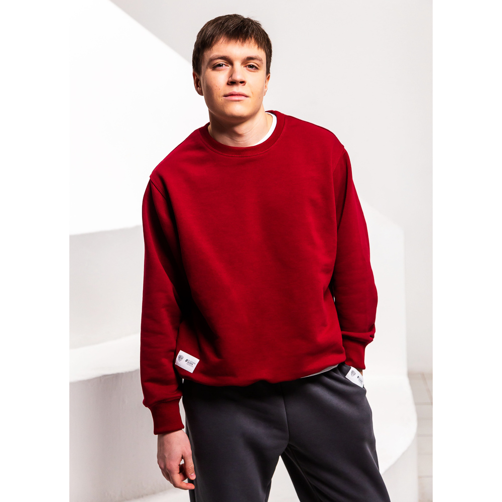 BY Hero Свитер мужской, хлопок, цвет бордо, размер XXL, арт.№ 833-192