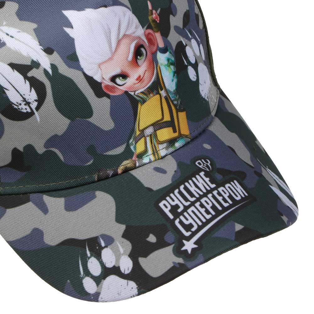 BY Русские Супергерои Кепка детская р.54, 50% хлопок, 50% полиэстер, цвет хаки, дизайн Леший, арт.№ 314-379