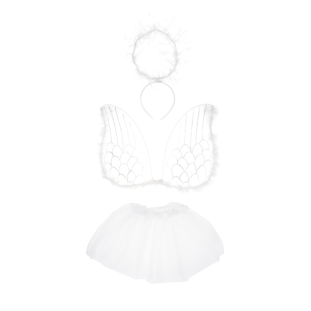 СНОУ БУМ Набор карнавальный "Крылья Ангела" 3 предмета, полиэстер, металл, пластик, арт.№ 342-115