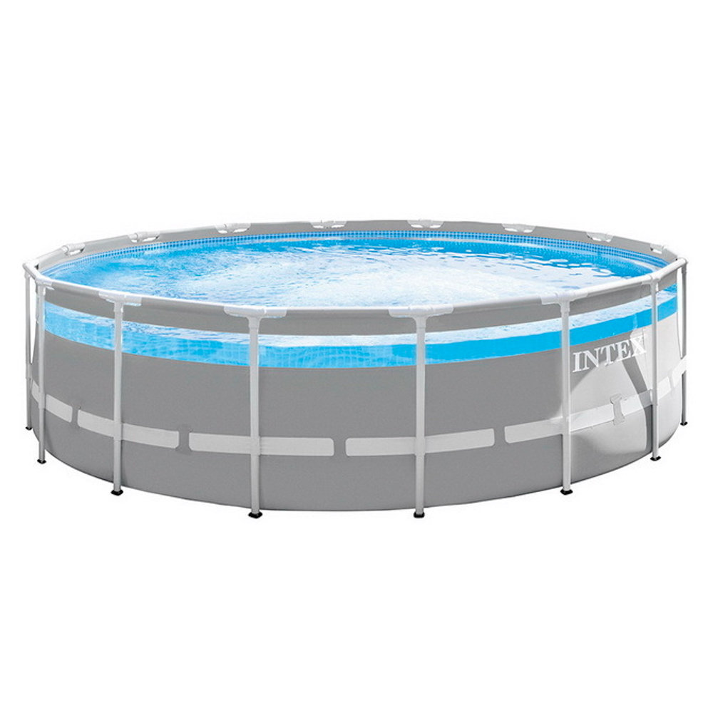 INTEX Бассейн каркасный "PRISM FRAMET", фильтр-насос, лестница,подложка,крышка, 488x122 см, 26730NP, арт.№ 049-038