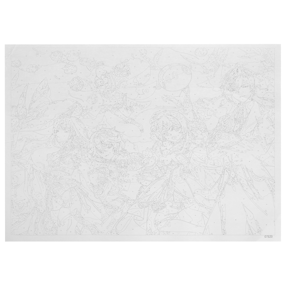 Геншин Картина для раскрашивания по номерам, 40х50 см, 50x2x40см, арт.№ 285-249