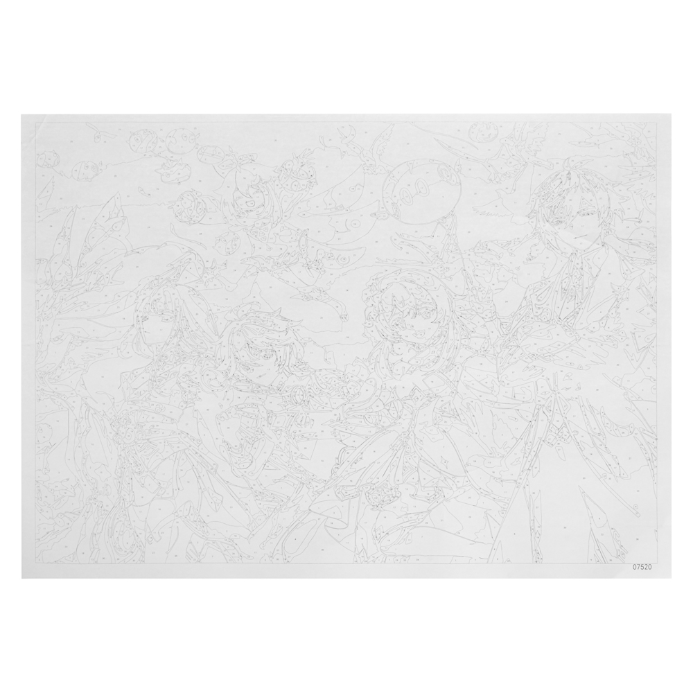 Геншин Картина для раскрашивания по номерам, 40х50 см, 50x2x40см, арт.№ 285-249