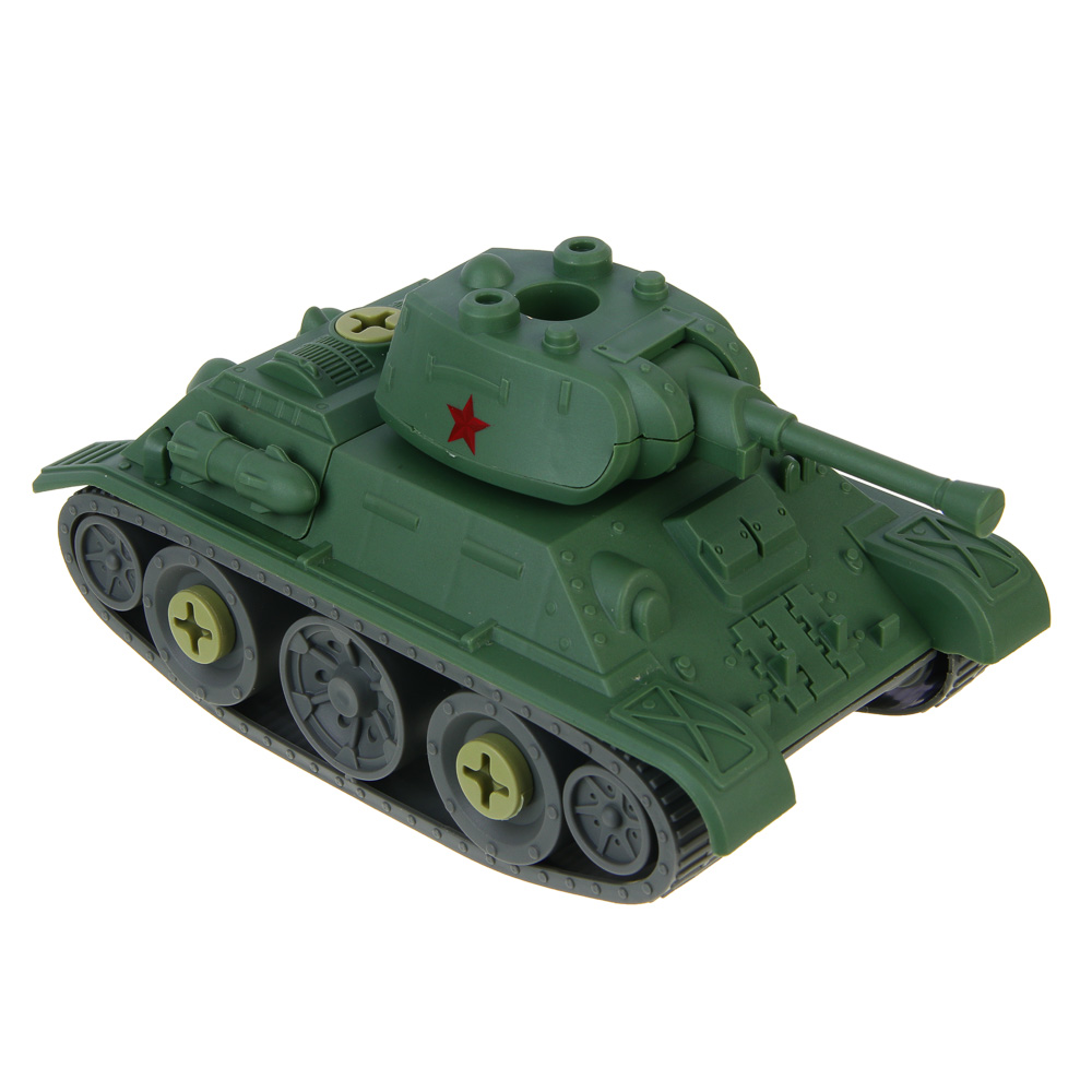 BY Русские Супергерои УВЗ Танк-конструктор Т-34, отвертка, 11x13x20 см, PP, арт.№ 859-008