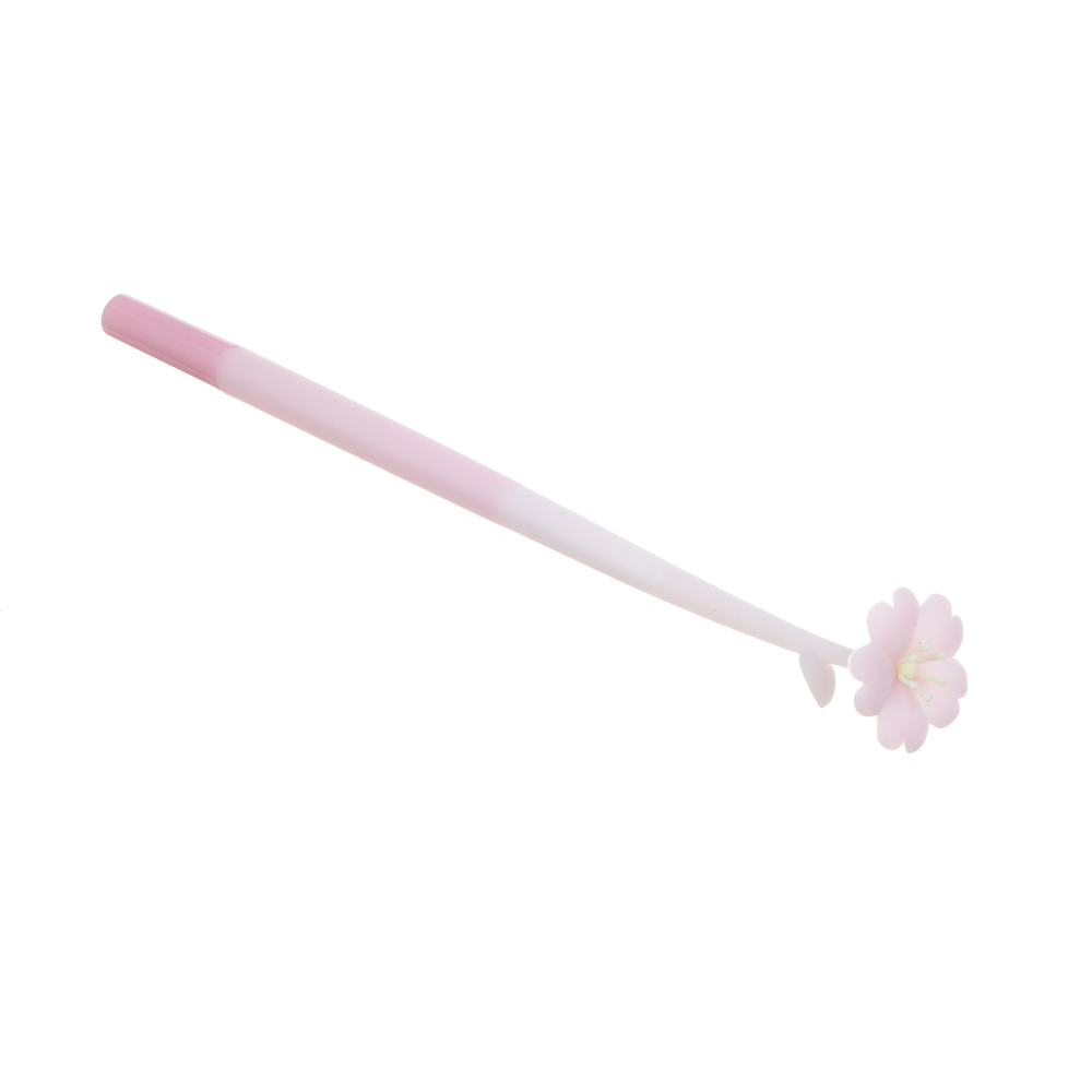 Ручка гелевая синяя "Розовая полянка", силиконовый корпус, шоу-бокс, арт.№ 591-293