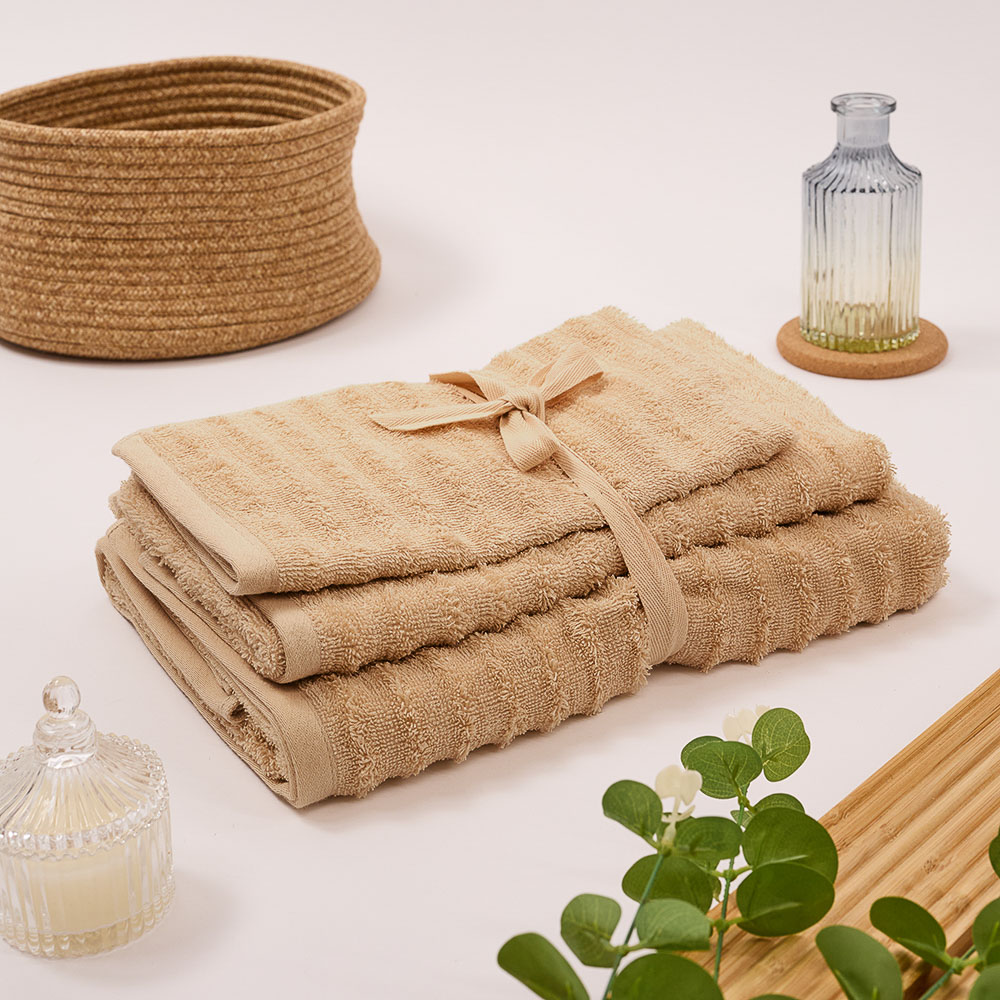 Комплект полотенец махровых 30х50 см, 50х90 см, 70х130 см PROVANCE Монблан, 100% хлопок, 450 г/м2, 3 цвета, арт.№ 484-199