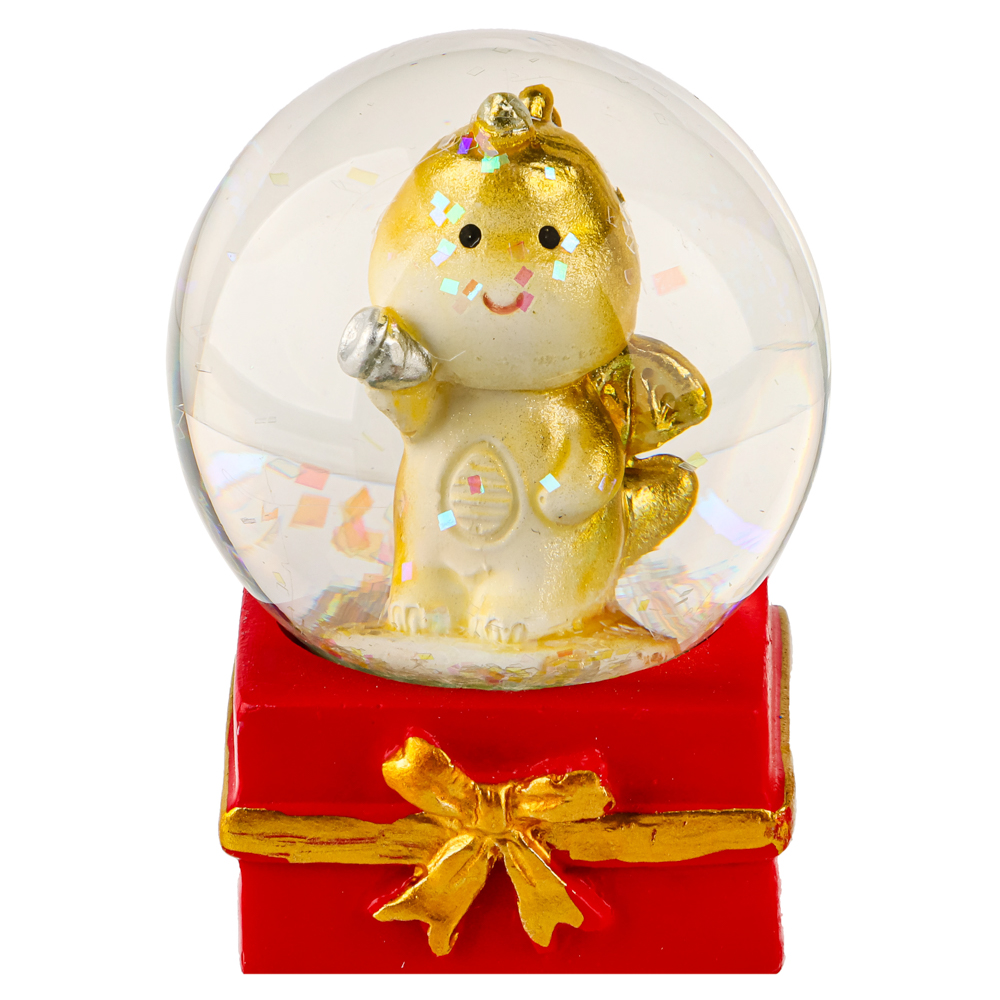 СНОУ БУМ Сувенир Символ Года, снежный шар, полистоун, стекло, 4,5х4,5х6,2см, 4 дизайна, арт.2, арт.№ 359-884