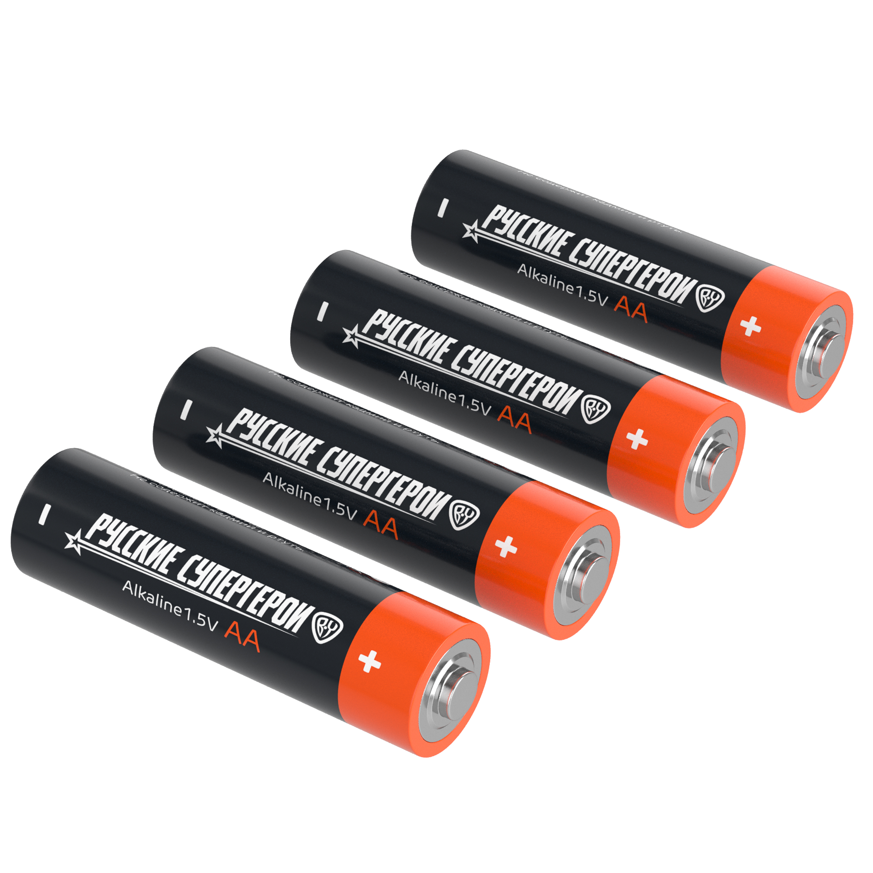 Батарейки AA BY Русские Супергерои 4шт в блистере, щелочные, Герои, ЕРМАК, арт.№ 917-332