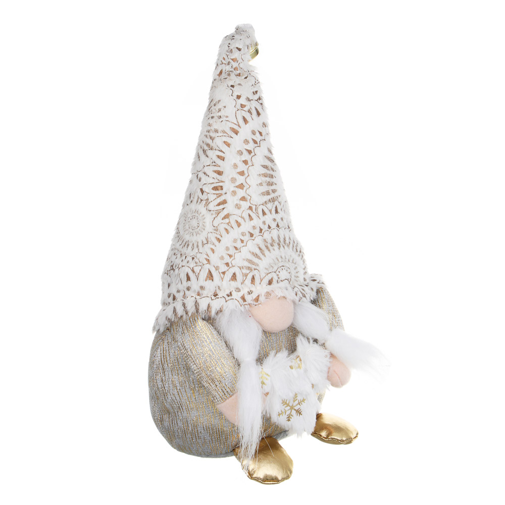 СНОУ БУМ Фигура декоративная "Гном" 38,5 см, полиэстер, 26-739, арт.№ 140-160