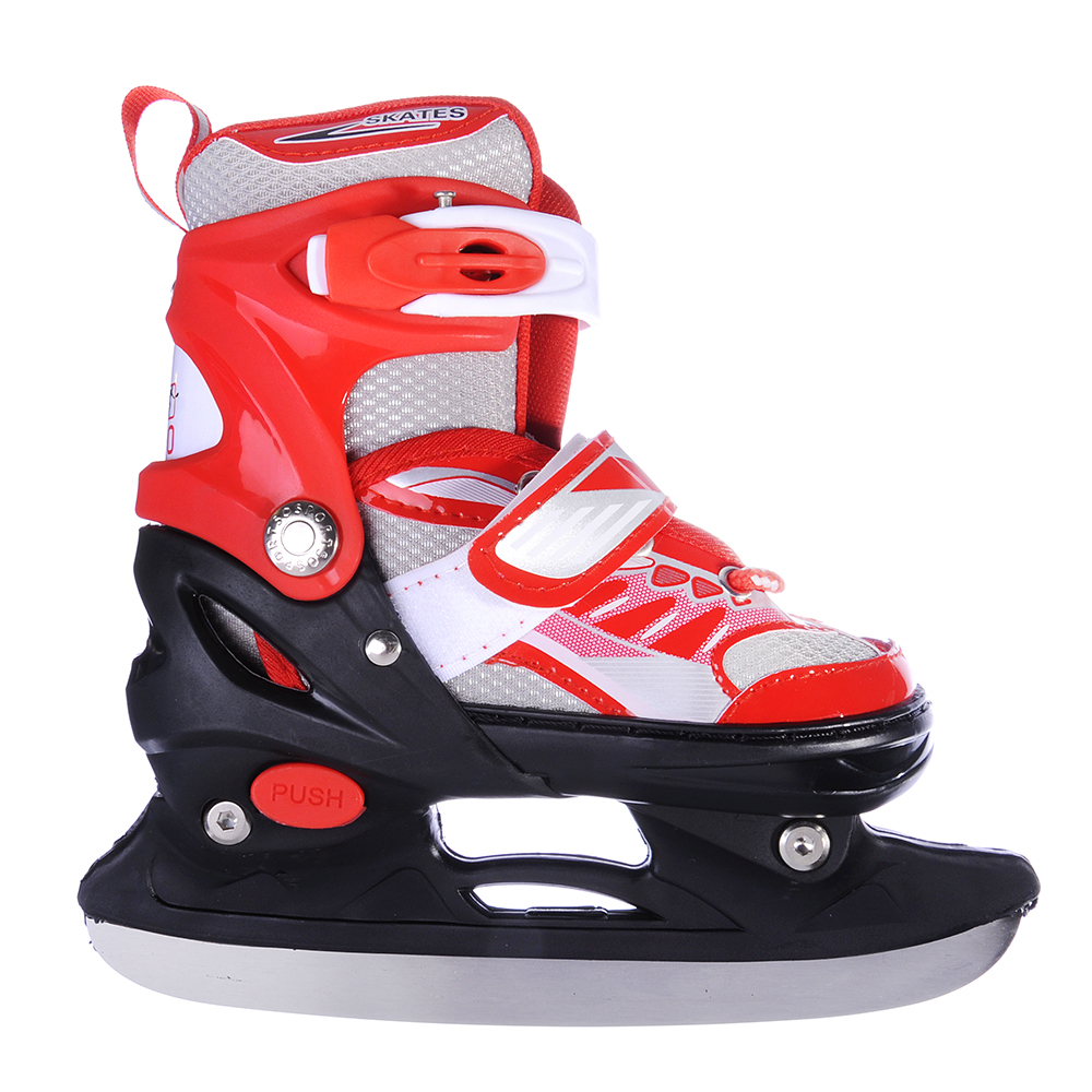 SILAPRO Коньки ледовые раздвижные S:31-34, красный, арт.№ 110-004