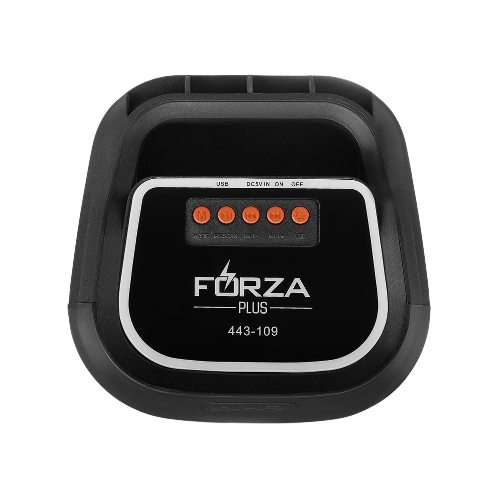Колонка беспроводная FORZA GlowTower, 10 Вт,подсветка, 1500мАч,TWS,USB,BT5.3, ВШГ 38x16x16см, черный, арт.№ 443-109