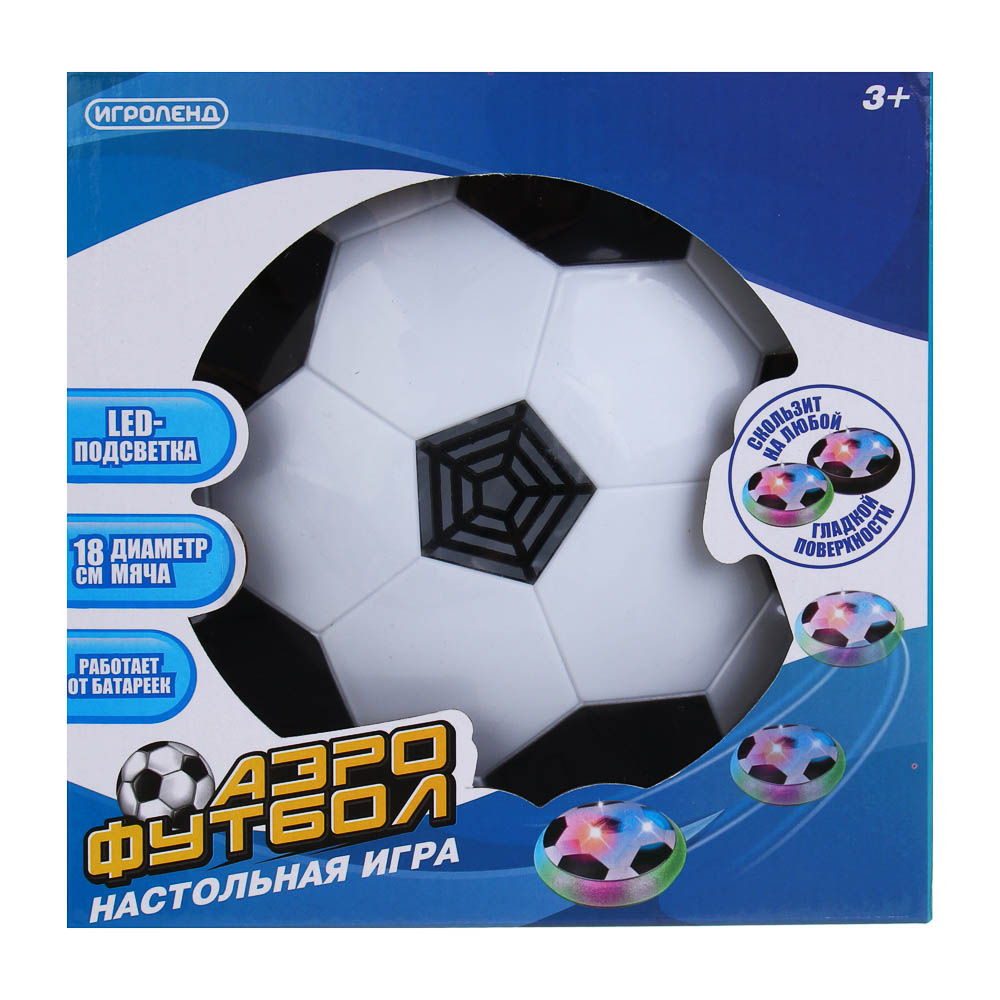 ИГРОЛЕНД Настольная игра "Аэрофутбол" , 4xAA, 18,5x7,2x18,2см, PP, 2 дизайна, арт.№ 896-075