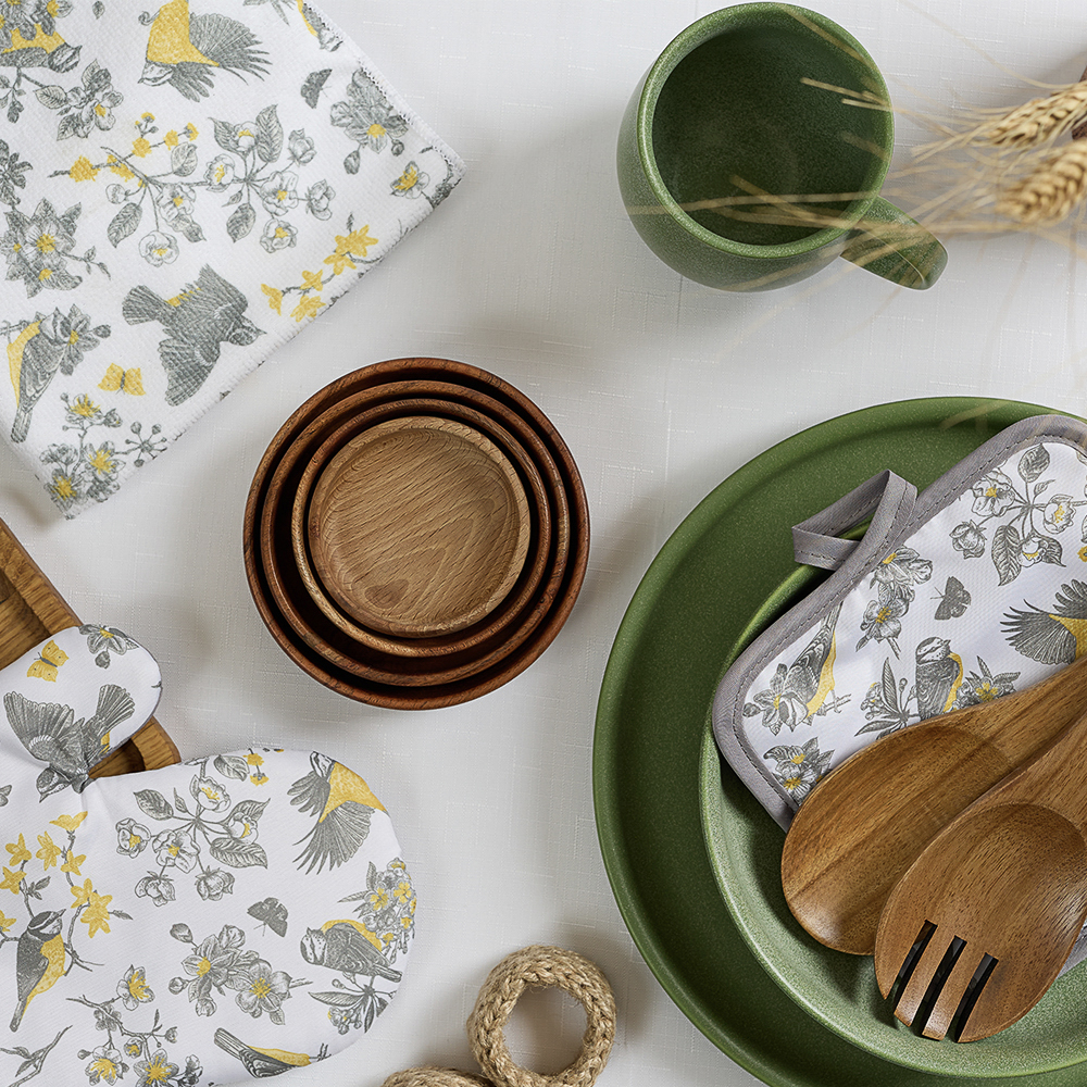 PROVANCE Люмен Полотенце кухонное, 38х63см, 100% полиэстер, синички, арт.№ 434-214