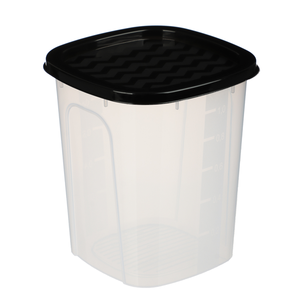 Контейнер для сыпучих продуктов НУТ квадратный 1,2 л, пластик, арт.№ 861-502