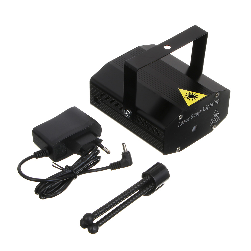 Проектор лазерный "Форма-3", 12.2х9.2х5.2см, 2LED, красн./зел., 3 режима, AC110V-240V,50-60 Гц, 240В, арт.№ 351-732