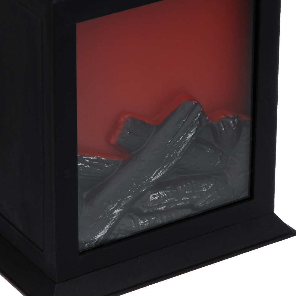 Светильник - камин декоративный LED тм СНОУ БУМ, 15,7x13,8x26см, PP, стекло, 3хАА, 1 режим, арт.№ 715-500