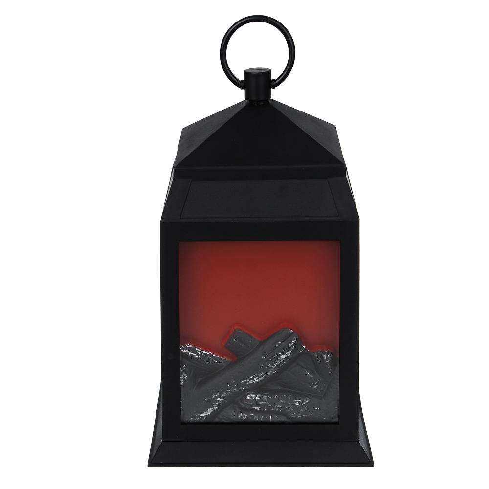 Светильник - камин декоративный LED тм СНОУ БУМ, 15,7x13,8x26см, PP, стекло, 3хАА, 1 режим, арт.№ 715-500