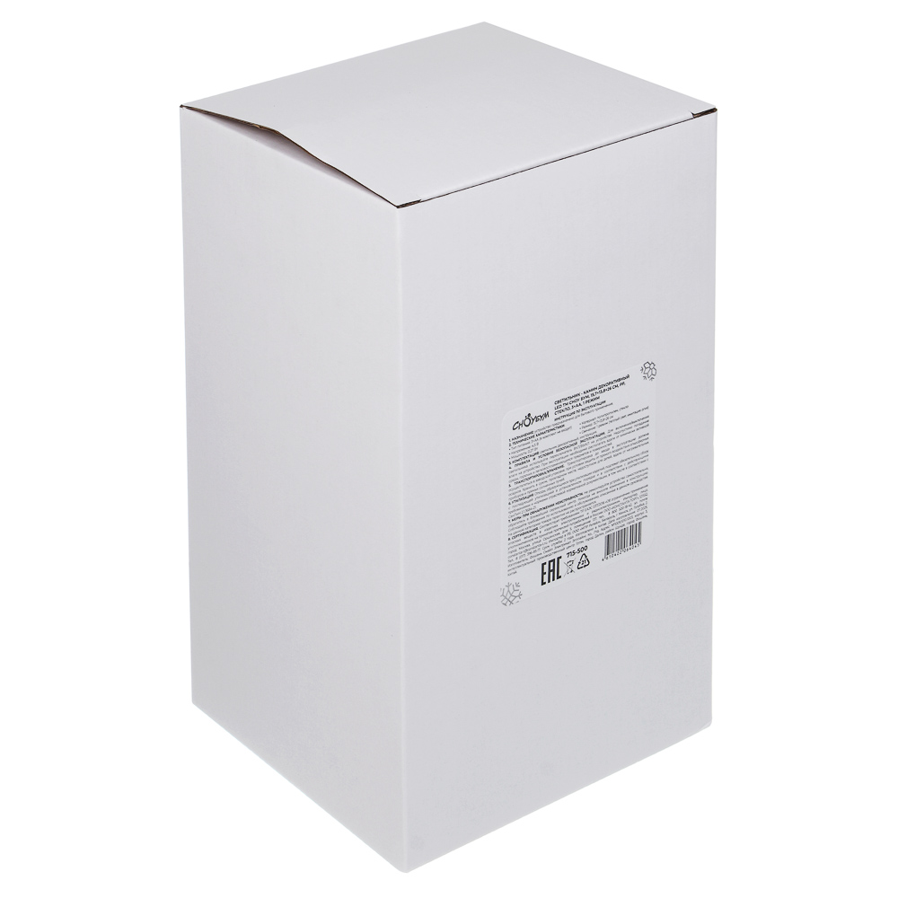 Светильник - камин декоративный LED тм СНОУ БУМ, 15,7x13,8x26см, PP, стекло, 3хАА, 1 режим, арт.№ 715-500