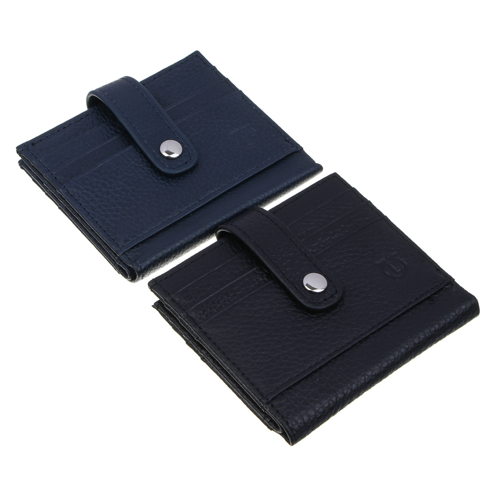 ЮL Ариксан Кардхолдер с отделением для купюр на кнопке, нат.кожа, 10х9х1см, 2 цвета, КЖ24-45, арт.№ 303-051