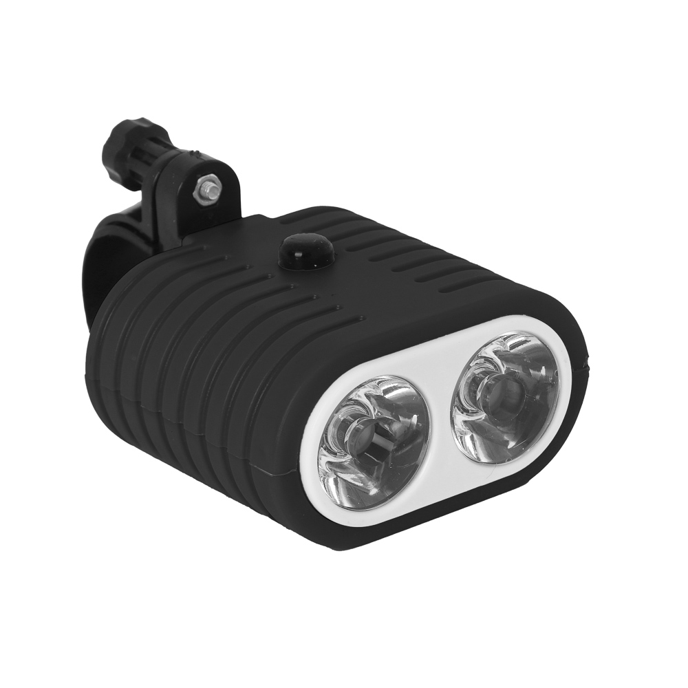 SILAPRO Набор фонарей 2шт (перед 6х5х3см,2LED,3 реж.,3хААА; задний 6см;5LED,7 реж.,2хААА), пластик, арт.№ 195-106