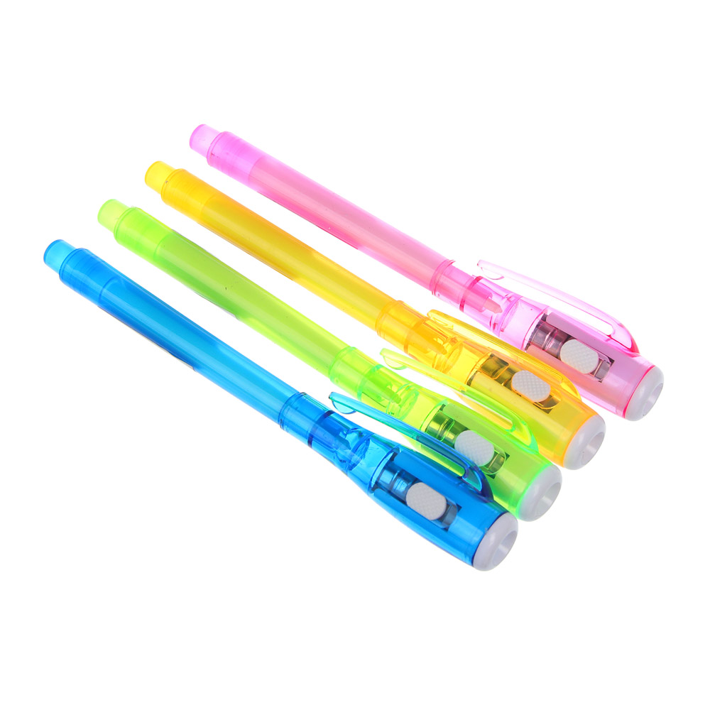 Ручка-шпион с невидимыми чернилами, 4 цвета, шоу-бокс, арт.№ 591-337