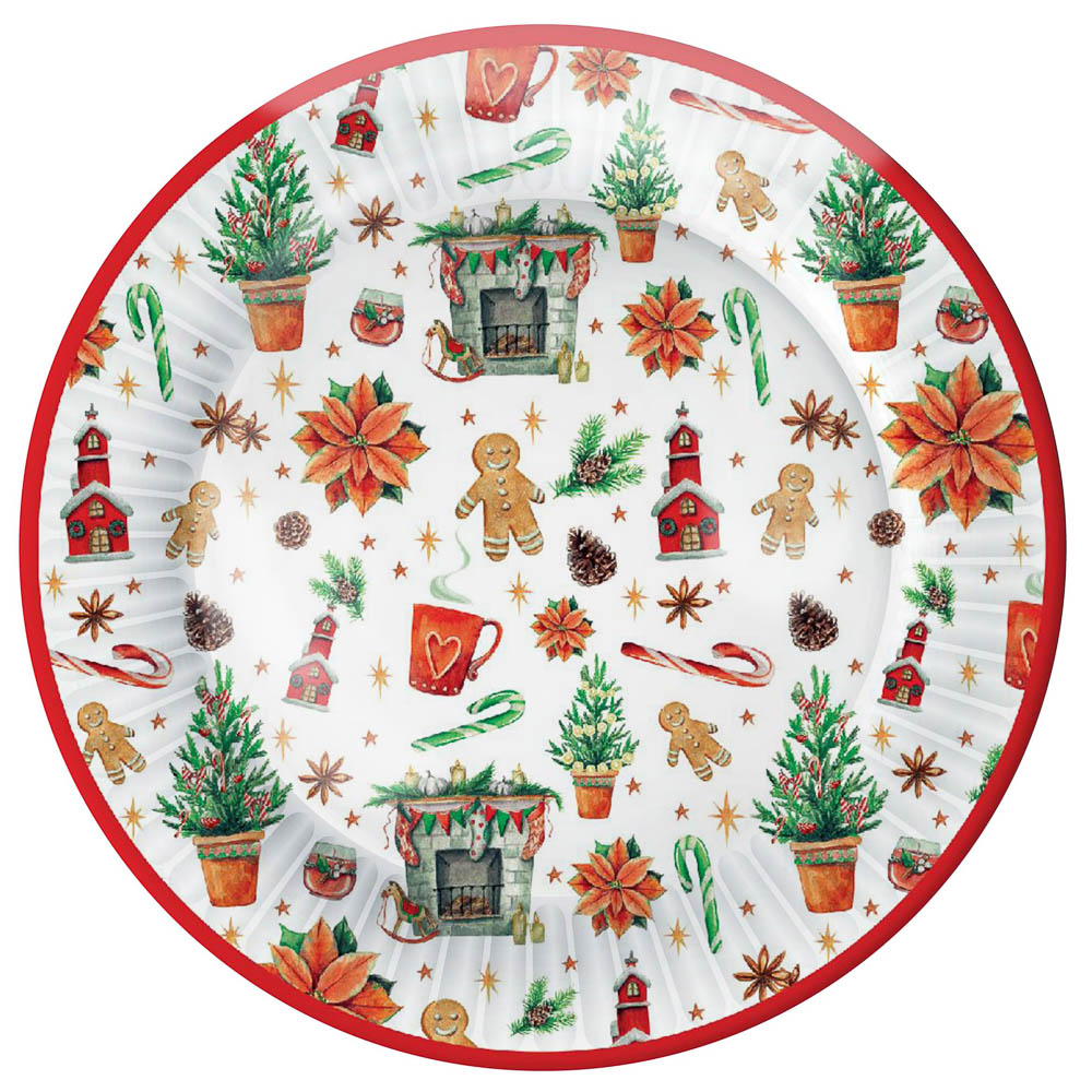 Набор бумажных тарелок Новогоднее настроение, 6 шт d=230 мм, арт.№ 530-432