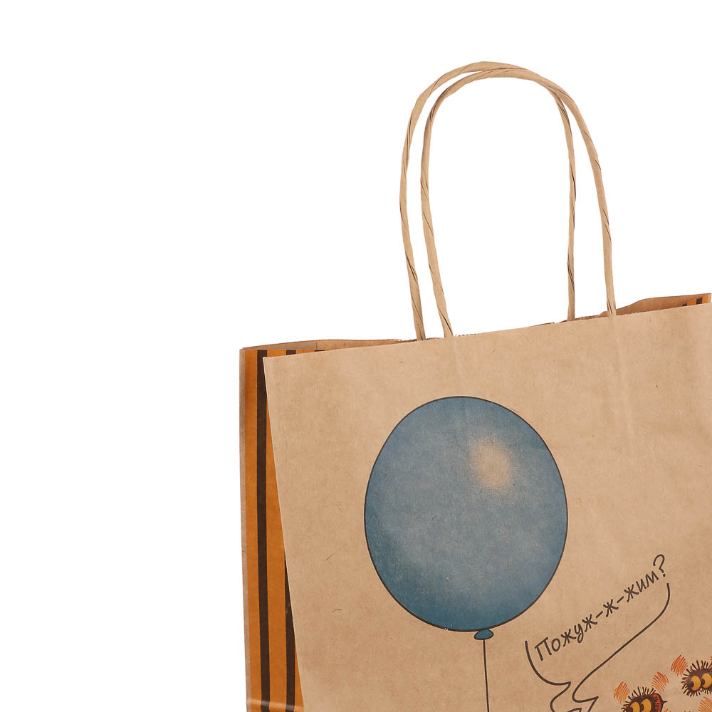 Пакет подарочный с кручеными ручками L 24х14х30см, "Винни-Пух. Пожуж-ж-жим", в ассортименте, арт.№ 507-492