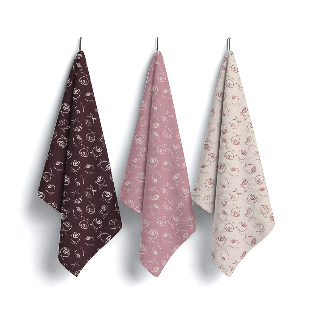 Полотенце кухонное махровое тм PROVANCE Бургунди 30х50см, 100% хлопок, 3 дизайна, арт.№ 434-232