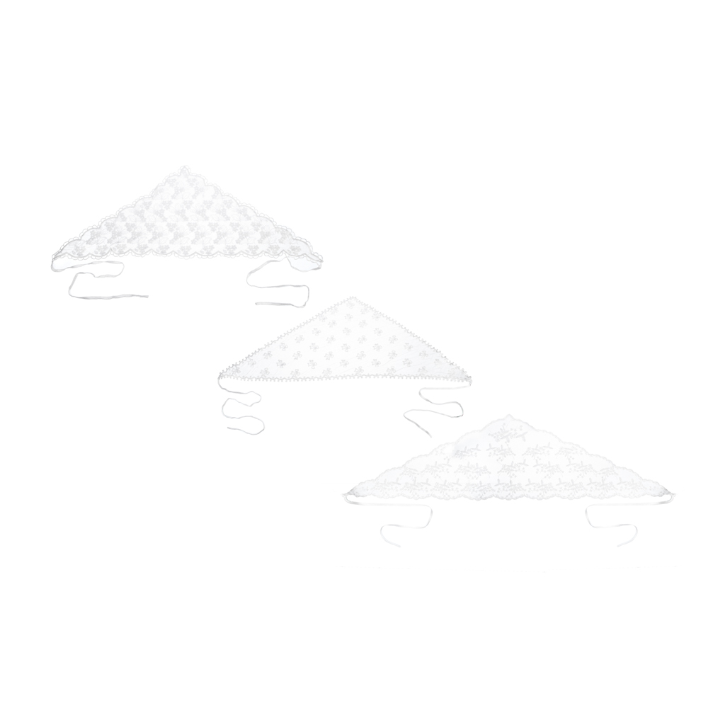 Косынка, 100% полиэстер, тм GALANTE, р-р 62*40*40, белая, #1, арт.№ 314-061