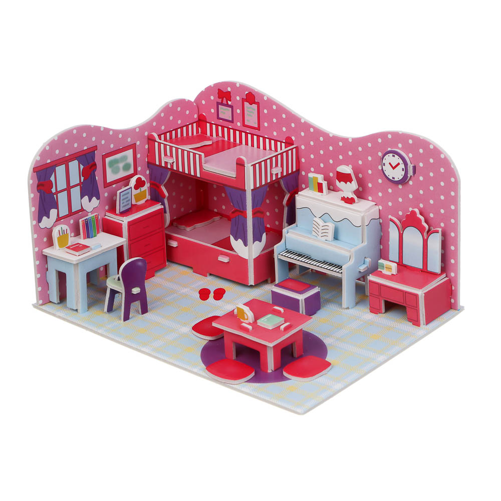 ХОББИХИТ Набор для творчества "Комната", EPS, бумага, 21х14,5см, 4 дизайна, арт.№ 287-449